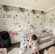 Dinosaurs Wall Decals Australian Design Hand Painted Peel & Stick, Removable Wall Decal. Nursery, Kids Playroom, Kids Teens Bedroom