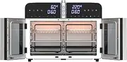 [YOPOWER] 36L Air Fryer Oven,Digital Countertop Oven,16 Pre-Set Menus convection Toaster Oven with French Doors oilless Cooker|2800W|Accessories&E-Recipes