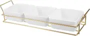 Amosfun 1Set Snack Serving Tray Divided Appetizer Platter for Dried Fruits Desserts Candy Chips and Dips for Entertaining and Parties Compartment Design