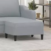 Light Grey Fabric Footstool 70x55x41 cm Modern Home Decor Resting Ottoman