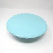 Susie Cakes Stand Base Set Aqua Blue 2 Pc Bakeware Display Party 10" Round NEW