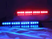 Covert-X Interior Split LED Emergency Vehicle Lightbar, Amber/White