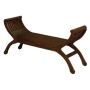 Maeve Solid Timber Double Seater Bench - Mahogany