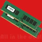 Crucial 32GB Kit 2x 16GB DDR4 2400 Mhz PC4-19200 Desktop Memory DIMM 288-pin
