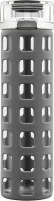 20oz Reusable Glass Water Bottle with One-Touch Leak Proof Flip Lid