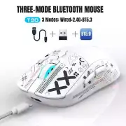 Wireless Bluetooth Mouse RGB 2.4GHz Rechargeable Silent Mouse With TypeC Adapter