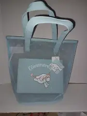 Sanrio Cinnamoroll Unicorn Mesh Tote bucket Bag Blue NEW