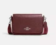 Coach Logan Messenger Bag Wine Leather