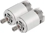 Pair of 12 Volt Motor for Peg Perego Kids Ride on Car, 12V Replacement Gearbox Motor for Peg-Perego for John-Deere for Ground Force Tractor for Dual Force Truck Power Loader Power Pull