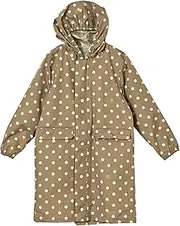 キウ(Kiu) K137L-295 Children's Heavy Rain Coat, With Sleeves, Typhoon Coat, Water Repellent, Waterproof, Raincoat, Plain, Nostalgic Flower