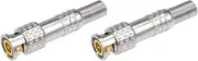 XYWHPGV 2pcs Solderless BNC Male Connector for CCTV Camera Coaxial Cable 56mm Length(4040d 30449 9f203 7515c f4238 cbc7b