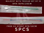 4A MALECOT WITH TROCAR UROLOGY 8-16 Fr/25cm set of 10+ 6FR/26CM DJ STENT 5PCS