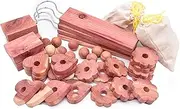 Wahdawn Western Red Cedar | Natural Insect Repellent Moth Balls Cedar Timber Meaning | Closet Storage Pest Control - 40 Pack