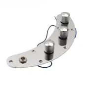 Chrome Pre Wired Loaded Switch Control Plate For Bass Guitar