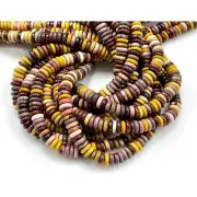 6mm Natural Mookaite Smooth Heishi Tyre, Mookaite Tire Beads, Mookaite Plain