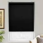Blackout Cordless Roller Shades for Home & Office - 34 W x 72 H, Black