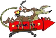 Cartoon for Wile E Coyote Acme Rocket Anime - Sticker Graphic - Weatherproof & Long Lasting Sticker