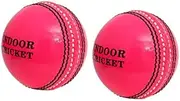 Indoor Pink Hard Cricket Balls Indoor Cricket Practice and Training Pack of 2
