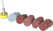 100PCS 25mm 1" Sander Disc Sanding Disk 100-3000 Grit Paper with 1inch Abrasive Polish Pad Plate + 1/8" Shank Rotary Tool