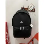 大罐體育👟ADIDAS 三線 LOGO 後背包 簡約 百搭 H34804 黑