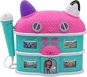 eKids DreamWorks Gabby's Dollhouse Sing Along Boom Box Speaker with Microphone, Kids Karaoke Machine with Built in Song and Sound Effects, Turquoise, (GA-115)