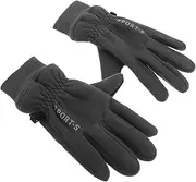 [Gatuida] 1 Pair Breathable Warm Winter Gloves for Men Full Finger Polyester Ski Gloves for Cycling Outdoor Sports Cold Weather Activities Enhanced Grip Durable Design Grey