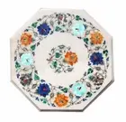 12" Marble side Table pietradura handmade inlay Work Home Decor furniture