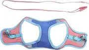 Fashionable Dog Harness Vest with Leash Kitten Cat Harness Vest Small Dog Puppy Rabbit Safety Reflective Blue Pink s Stylish Pet Accessory