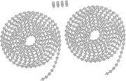 [AUTSUPPL] 36 Stainless Steel Chain Ball Bead 3mm 2 Sets Connector Chains Dog Tag Fashion Jewelry Accessory