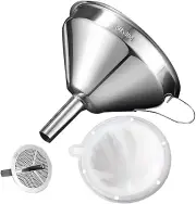 Kitchen Funnel For Filling Bottles And 200 Mesh Filter Tea Grease Juice NEW