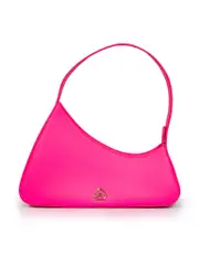 Pink Leather Fearless Shoulder Bag