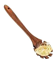 Wooden Pasta Spoon -Kitchen Spaghetti Server Spoon | Hangable Spaghetti Spoon | Long Handle Noodle Spoon, Wooden Ladles Mixing Stirring Tasting | Long Handle Spoons for Serving Pasta and Cooking