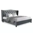 Bed Frame Double Size Grey PIER Artiss