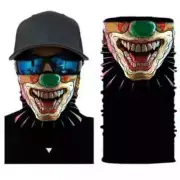 Neck Gaiter Face Mask Fishing Sun Headwear Protection Crazy Clown
