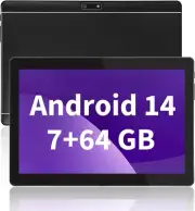 Android 14 Tablet 10.1 Inch IPS Screen, 7 (3+4) GB RAM 64GB ROM 512GB Expand, Du