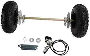 ＫＬＫＣＭＳ Go Kart Axle Kit,Complete Wheel Hub,Rear Axle Assembly with 2 Wheels for Quads