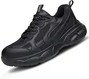 [ZHENSI] Safety Trainers Women Steel Toe Cap Shoes Comfortable Industrial Work Sneakers Lightweight Construction Shoes