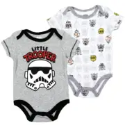 Star Wars☆ Baby Boys Storm Trooper Creeper 2 Pack ☆Bodysuit 2 Piece☆Stormtrooper