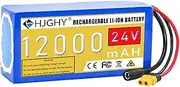24V 10Ah 12Ah 15Ah 20Ah 25Ah 30Ah Rechargeable Nest Boat Lithium Battery Pack 24V Net Boat Large Capacity Remote Control Boat Replacement Battery with DC and XT60 Plug