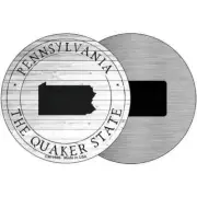 Pennsylvania Quaker State 3.5" Magnet Plaque Fridge Refrigerator Kitchen Home