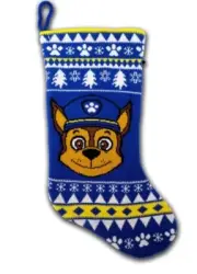 Paw Patrol Chase 19" Knit Christmas Stocking