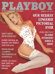 PLAYBOY February 1991-Sexiest Lingerie Pictorial, Harry Connick Jr, Las Vegas