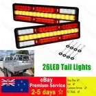 Pair Sequential Indicator LED Tail Lights For Trailer Ute Caravan Truck Stop 24V