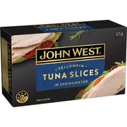 John West Wild Caught Yellowfin Tuna Slices In Springwater 125g