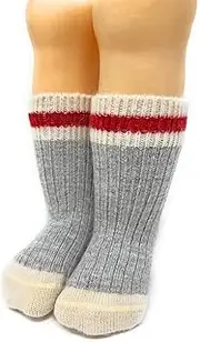 [WARRIOR ALPACA SOCKS] Red Stripe Throwback Socks For Infants and Children