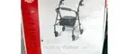 Equate Rolling Walker For Seniors, Rollator Walker with Seat and Wheels, Black
