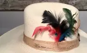 Women Man hat band for all hats cowboy cowgirl with feather Adjustable