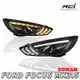 SONAR MIT製 福特 FOCUS MK3.5 新款 魚眼大燈組 類 野馬日行燈 設計 序列式 跑馬方向燈