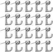 SOESFOUFU 30pcs Metal Push Pin Hooks Versatile Picture Frame Hooks for Wall Install