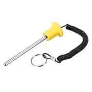 8mm x 125mm Weight Stack Pin with Pull Rope Magnetic Strength Training Yellow